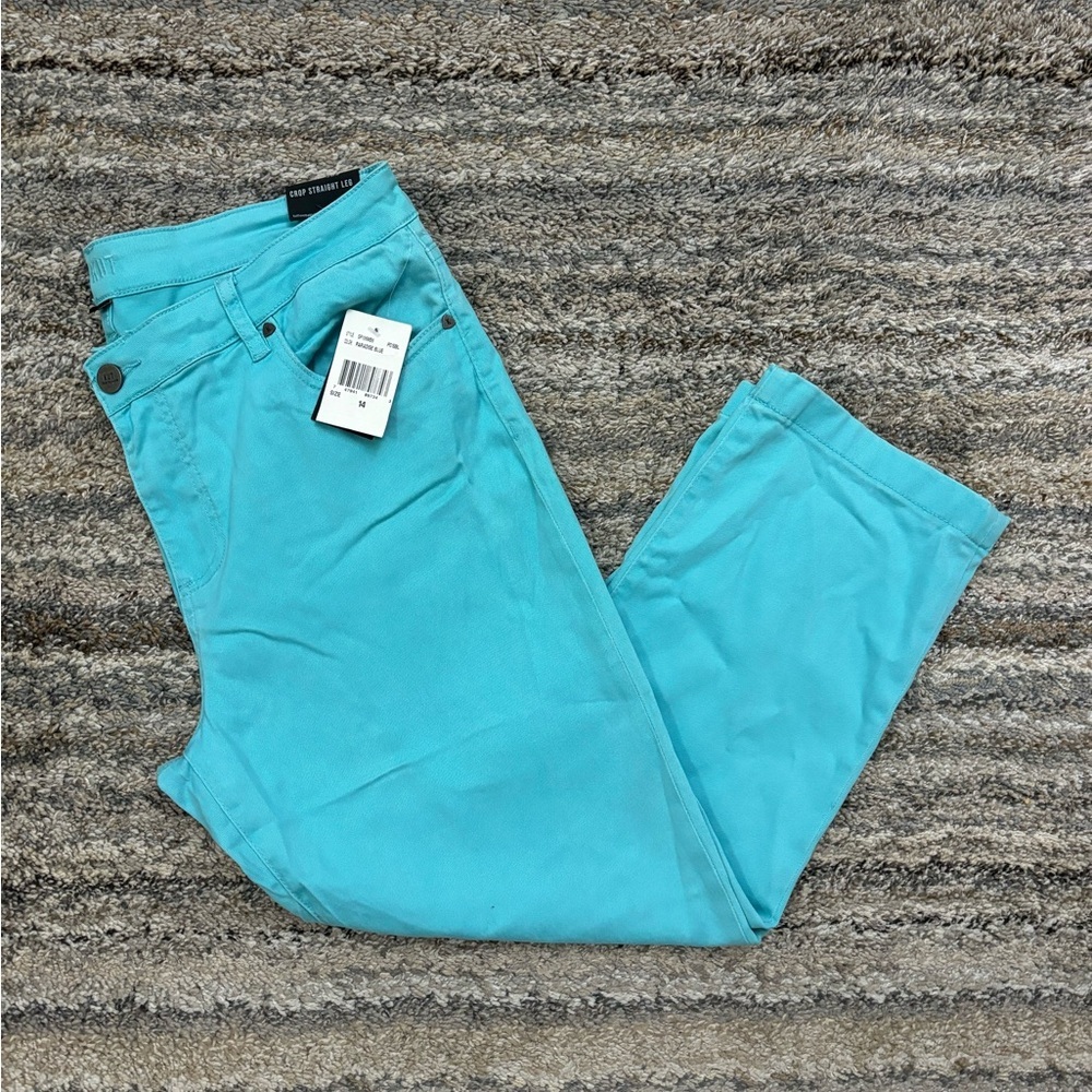 KUT From The Kloth Crop Straight Leg Jeans Sz 14 NWT | KUT Cropped Straight Leg- - Picture 12 of 13
